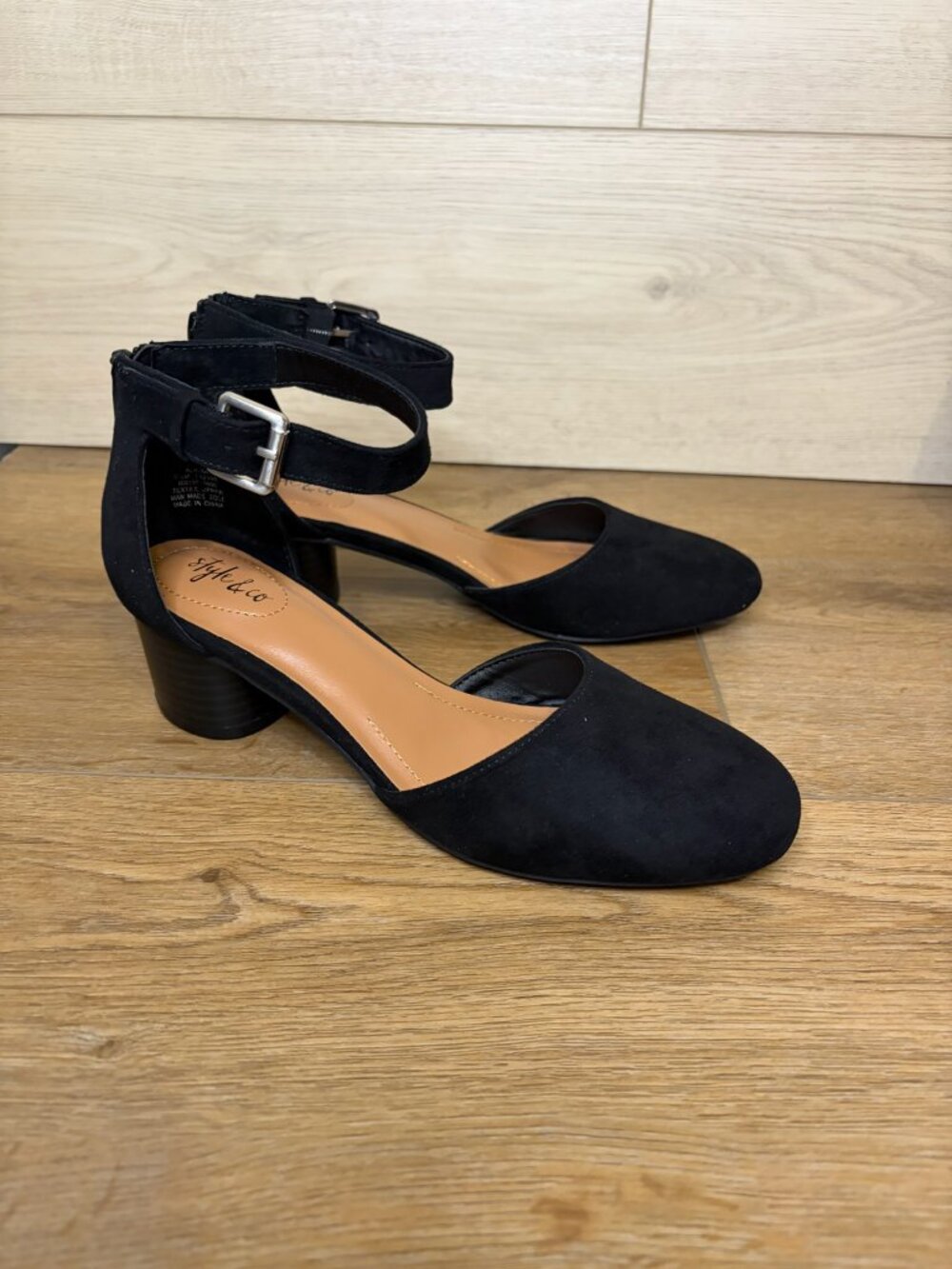 Style & Co Alinaa Block Heel Pumps Closed-toes 6.5M Black